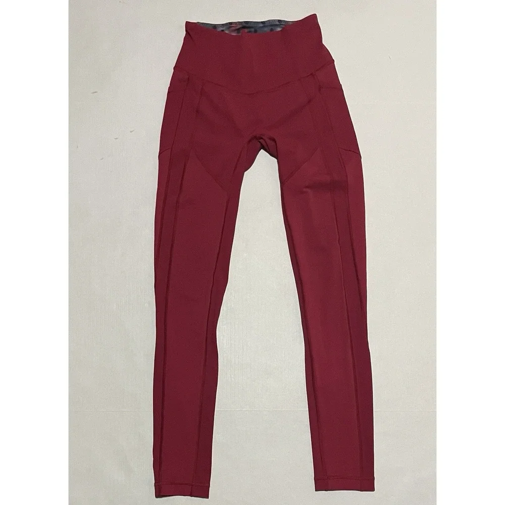 Lululemon Align High-Rise Crop HR Pant Leggings Womens 4 X 28‎ Red Gym Run Yoga